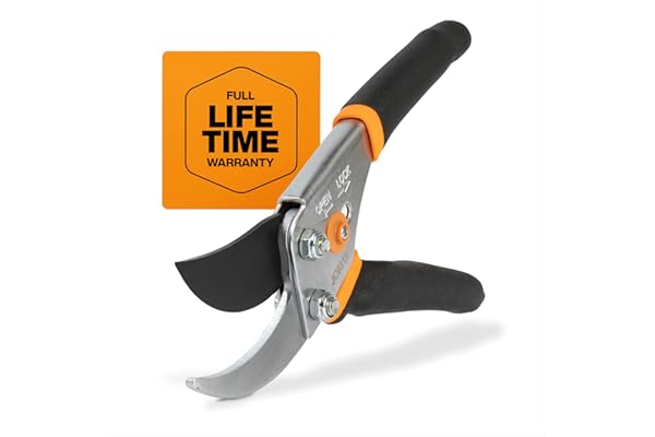 Fiskars Bypass Pruning Shears, 5/8-Inch Cut Capacity Garden Clippers, Gardening Scissors with Sharp, Rust Resistant Steel Bla