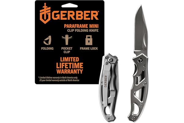 Gerber Gear Paraframe Mini Pocket Knife, 2.2" Fine Edge Small EDC Folding Knife with Safety Lock for Everyday Carry, Gifts fo