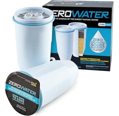 ZeroWater Official Replacement Filter - 5-Stage 0 TDS Filter Replacement - System IAPMO Certified to Reduce Lead, Chromium, a