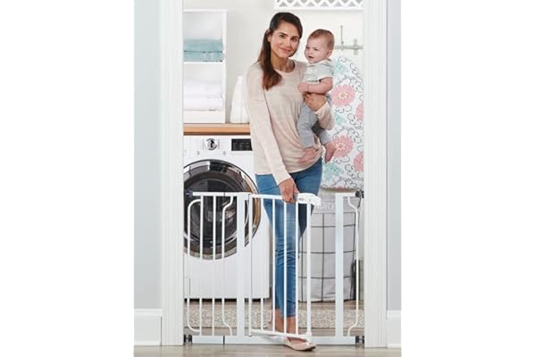 Regalo 38.5-Inch Extra Wide Baby Gate – Pressure Mount Baby and Pet Safety Gate for Bottom of Stairs & Doorways – Tested and