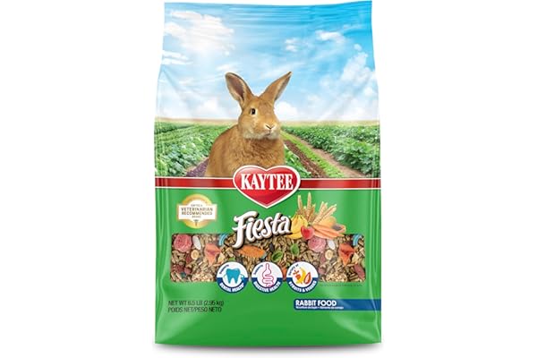 Kaytee Fiesta Rabbit Food, Nutritious and Fun Blend, Supports Dental Health and Digestion, 6.5 pounds
