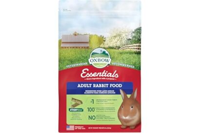 Oxbow Essentials Rabbit Food, Adult Rabbit, Made with Oxbow Timothy Hay, Pet Pellets with Vitamins & Minerals, Small Animal P