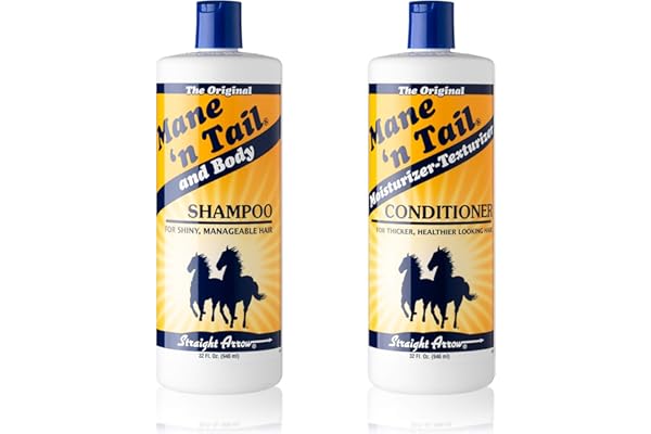 Mane 'N Tail Shampoo & Conditioner Combo Set (32 oz Each) For Horses and Humans For A "Down to the Skin" Cleansing and Condit