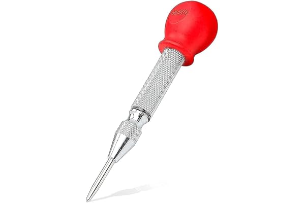NEIKO 02638A 5-Inch Automatic Center Punch for Metal, Adjustable Impact Spring Loaded Center Punch Tool, Spring Punch, Center