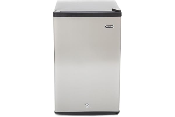 Whynter Upright Freezer with Lock, 2.1 Cu. Ft. Small Freezer Mini Freezer for Bedrooms, Dorms, Garages, Offices CUF-210SS, St