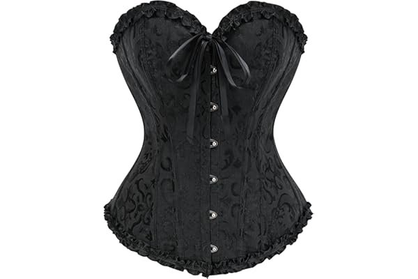 SZIVYSHI Corset Tops for Women, Bustier Shapewear Lingerie, Lace Waist Push Up Bodysuit