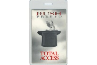 Rush 1990 Presto Laminated Backstage Pass All Access