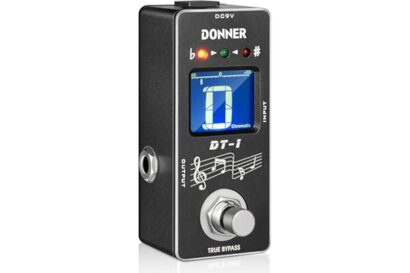Donner Tuner Pedal, Dt-1 Chromatic Guitar Tuner Pedal with Pitch Indicator for Electric Guitar and Bass True Bypass