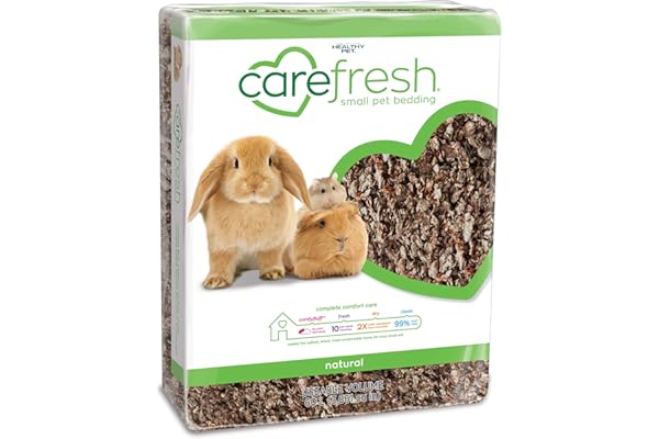 Carefresh 99% Dust-Free Natural Paper Small Pet Bedding with Superior 10 Day Odor Control & Absorption, for Guinea Pigs, Hams