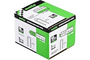 meite 18 Gauge 1/4-Inch Narrow Crown Staples, 1-1/2-Inch Length Galvanized Staples for Heavy Duty and Upholstery (4,000 Count