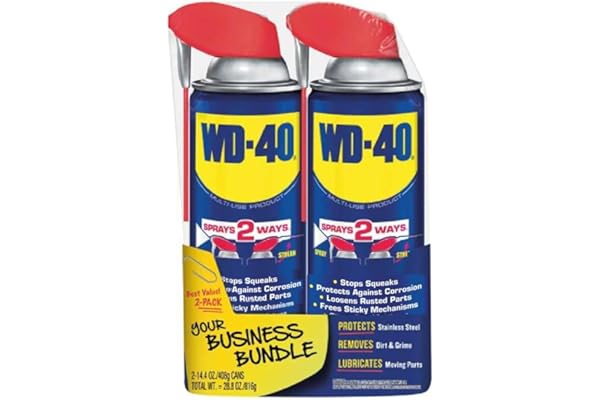 WD-40 Original Formula, Multi-Use Product with Smart Straw Sprays 2 Ways, 14.4 OZ [2-Pack]