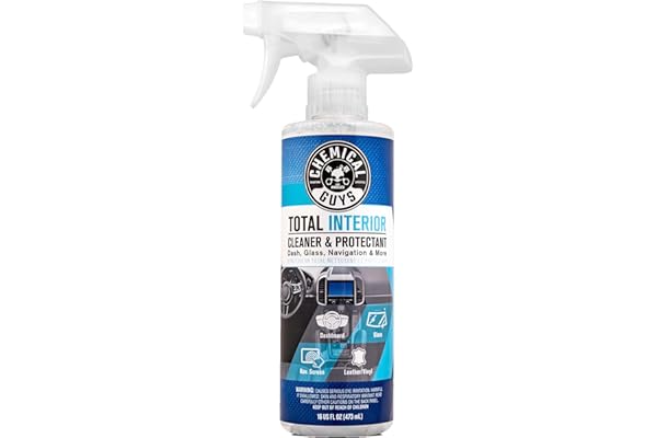 Chemical Guys Total Interior Cleaner & Protectant Interior Cleaner, Cleans & Protects Leather, Vinyl, Plastic, Rubber, Glass