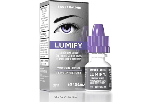 LUMIFY Eye Drops for Red Eyes, Redness Reliever for Brighter Looking Eyes, Works in 1 Minute & Lasts Up to 8 Hours, Eye Drops