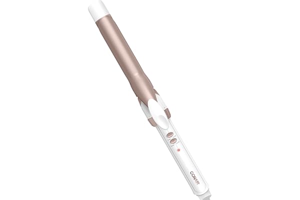Conair Double Ceramic 1-Inch Curling Iron, 1-Inch Barrel Creates Classic Curls, Hair Curler for Use on Short, Medium, and Lon