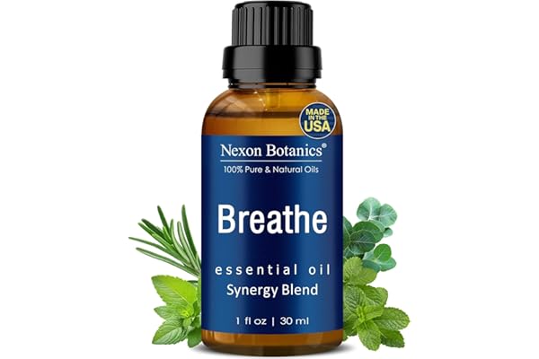 Breathe Essential Oil Blend 30 ml - Breath Sinus Relief with Menthol Oils - for Humidifiers, Diffusers, and Aromatherapy - Ne