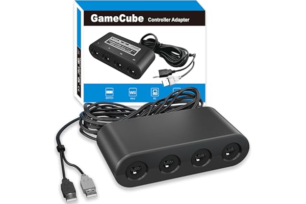 Gamecube Adapter for Nintendo Switch / Wii U / PC and Switch 2 Gamecube Controller Adapter, Super Smash Bros Adapters for NGC