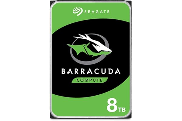 Seagate BarraCuda 8 TB Internal Hard Drive HDD – 3.5 Inch SATA 6 Gb/s, 5,400 RPM, 256 MB Cache for Computer Desktop PC (ST800