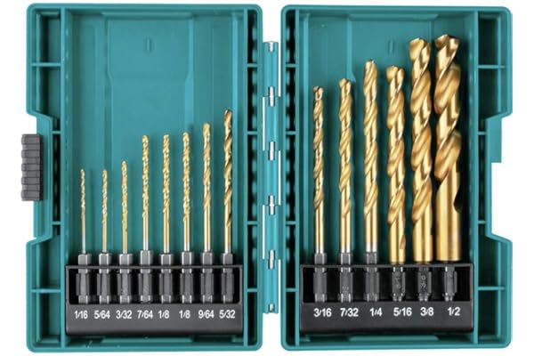 Makita B-65399 Impact Gold 14 Pc. Titanium Drill Bit Set, 1/4 In. Hex Shank