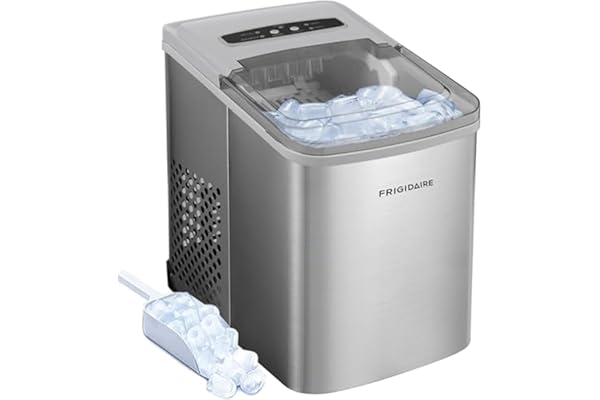 Frigidaire 26 Lbs per Day Portable Compact Maker, Ice Making Machine, Stainless, Medium