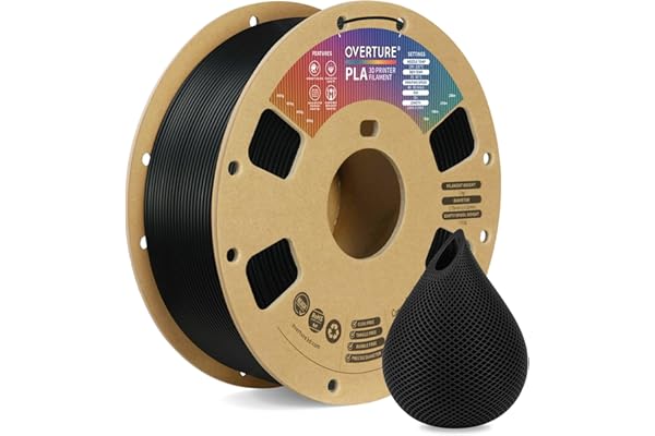 OVERTURE PLA Filament 1.75mm, Neatly Wound 3D Printer Filament 1kg Spool (2.2lbs), Dimensional Accuracy +/- 0.02 mm, Fit Most