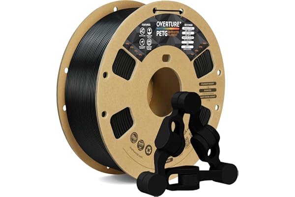OVERTURE PETG 3D Printer Filament 1.75mm, Neatly Wound Durable PETG 1kg Spool (2.2lbs), Strong Toughness Filament, Dimensiona