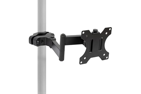 Mount-It! Universal Full Motion Steel Pole Mount with Articulating Arm and Removable VESA Plate for 17 to 32 Inch Monitors &