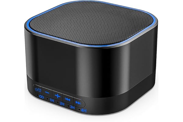 Magicteam White Noise Machine with 20 Non Looping Natural Soothing Sounds Memory Function 32 Levels of Volume Powered by AC o