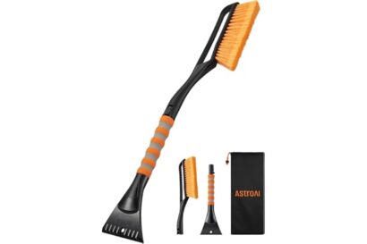 AstroAI 27" Snow Brush and Ice Scrapers for Car Windshield, Detachable Snow Scrapers with Ergonomic Foam Grip for Cars, Truck