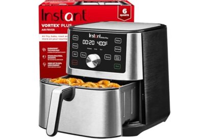Instant Pot Vortex Plus 6QT XL Air Fryer, 6-in-1, Broils, Dehydrates, Crisps, Roasts, Reheats, Bakes for Quick Easy Meals, 10