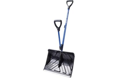 Snow Joe Snow Shovel with 20-Inch Blade and Assist Handle, 3.5 Lbs, Red - Heavy-Duty Lightweight Shoveling Tool for Ice Remov