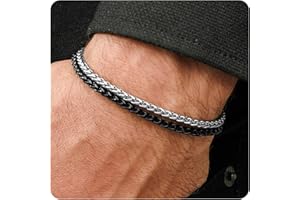 Galis Men's Dvir Stainless Steel Bracelet – Non-Tarnish Rope Chain Jewelry for Men, Stylish Birthday Gift for Dad, Husband, B