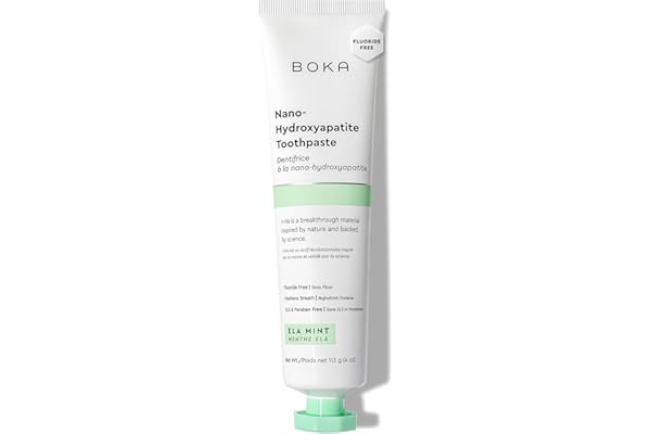 Boka Fluoride Free Toothpaste, Nano Hydroxyapatite Toothpaste, Appropriate for Sensitive Teeth - for Adult, Kids Oral Care -