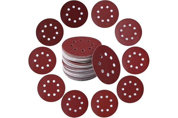 100PCS 5 Inch 8 Holes Sanding Discs 60 120 240 400 600 800 1000 1200 1500 2000 Grit Sandpaper Sander Round Sand Paper (100pcs