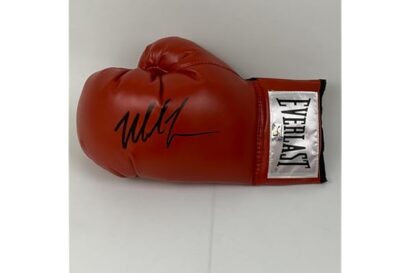 Autographed/Signed Mike Tyson Red Everlast Boxing Glove Athlete Hologram COA
