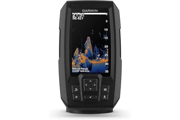 Garmin Striker Vivid 4cv, Easy-to-Use 4-inch Color Fishfinder and Sonar Transducer, Vivid Scanning Color Palettes - 010-02550