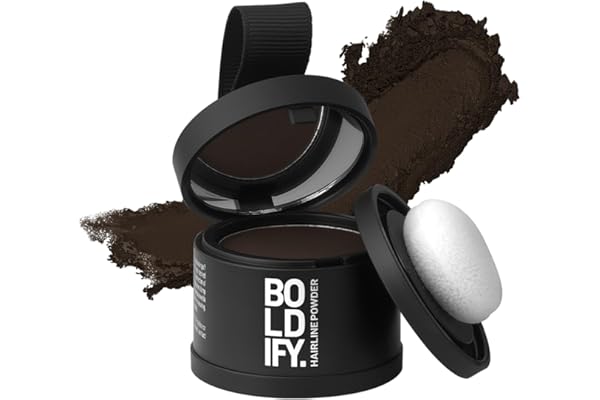 BOLDIFY Hairline Powder - Root Touch Up Hair Color for Gray Coverage - Bald Spot Concealing Hair Powder for Women & Men - 24-