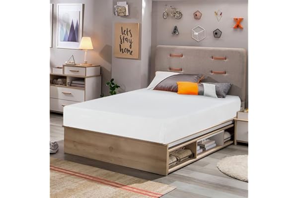 FDW | 8 Inch Twin Mattress | Medium Firm | Gel Memory Foam Mattress | White | Bed in a Box, CertiPUR-US Certified | Pressure