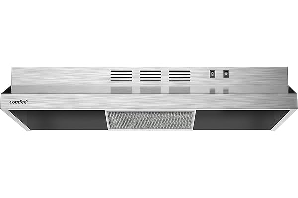 Comfee CVU30W2AST Range Hood 30 Inch Ducted Ductless Vent Hood Durable Stainless Steel Kitchen Hood for Under Cabinet with 2