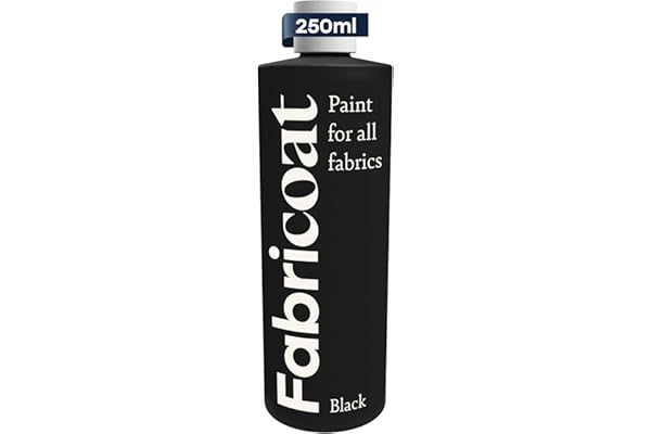 Fabricoat - Fabric Paint for Furniture - 8.5oz / 250ml Black- Restore or Change the Color of Couches, Chairs, Upholstery, Sof