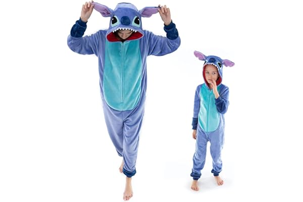 COSUSKET Snug Fit Unisex Adult Onesie Pajamas, Flannel Cosplay Animal One Piece Halloween Costume Sleepwear Homewear