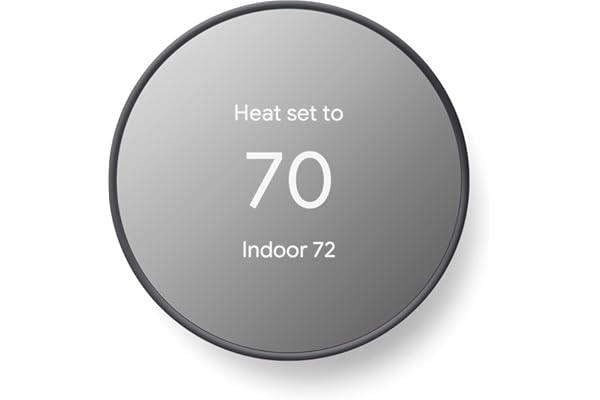 Google Nest Thermostat - Smart Thermostat for Home - Programmable Wifi Thermostat - Charcoal (Renewed)