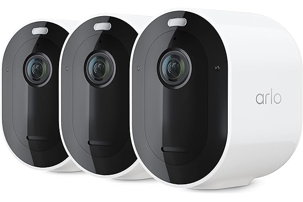 Arlo Pro 4 Spotlight Camera - 3 Pack - Wireless Security, 2K Video & HDR, Color Night Vision, 2 Way Audio, Direct to WiFi No