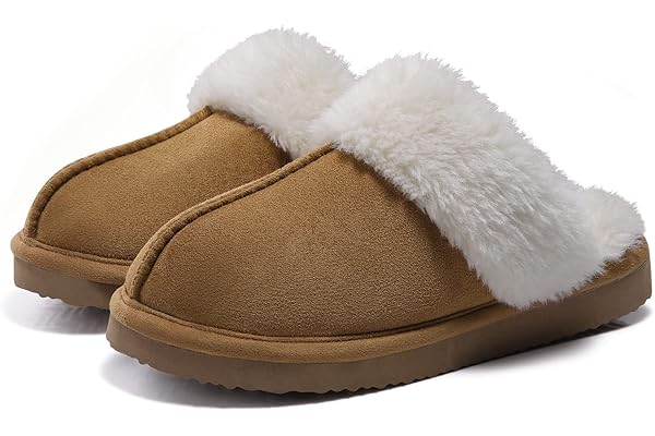 Litfun Women's Fuzzy Memory Foam Slippers Fluffy Winter House Shoes Indoor and Outdoor