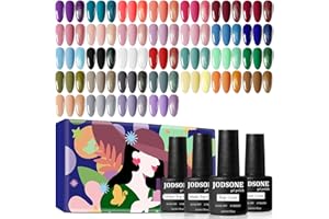 JODSONE 36 PCS Gel Nail Polish Set-32 Colors Gel Polish Kit Base Coat Glossy Matte and Glitter Top Coat Nail Polish Set Green