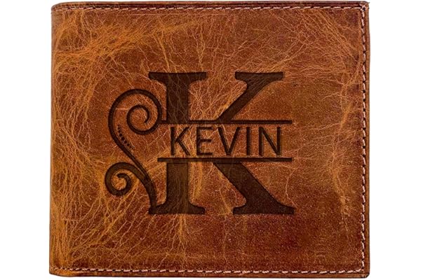 Personalized Wallet for Men, Custom Gifts for Father, Customized Monogram Wallet for Men, Son, Grandpa, Boyfriend, Fathers Da