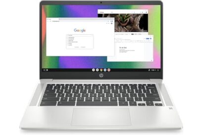 HP Chromebook 14 Laptop, Intel Celeron N4120, 4 GB RAM, 64 GB eMMC, 14" HD Display, Chrome OS, Thin Design, 4K Graphics, Long