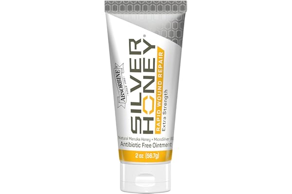Absorbine Silver Honey Rapid Wound Repair Ointment 2oz Tube, Manuka Honey + MicroSilver BG, Horse & Large Animal Wound Care