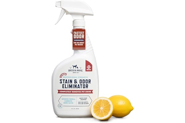 Rocco & Roxie Extreme Stain & Odor Eliminator for Strong Odor, Pet Urine Enzyme Cleaner Destroyer, Stain Remover, Dog Poop an
