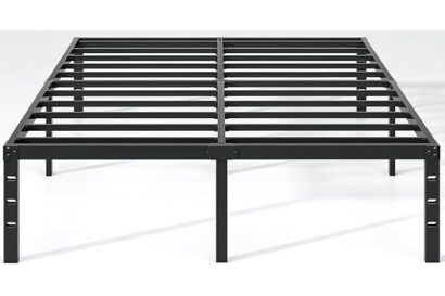 NEW JETO Metal Bed Frame,Queen Size Bed Frame with Storage Space,Heavy Duty Sturdy Mattress Foundation,Easy Assembly,No Box S