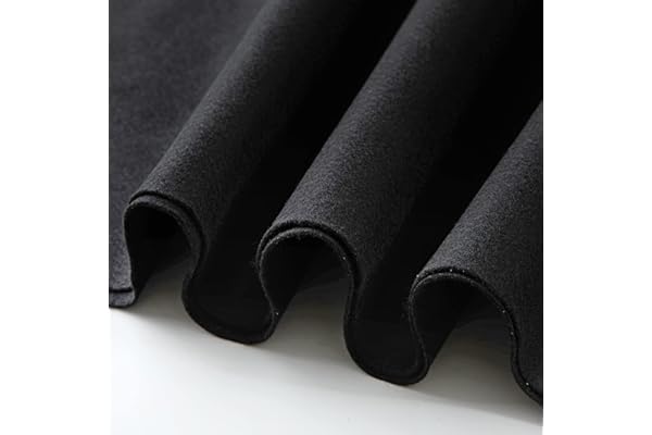 HaoFeijh Black Felt Fabric 72 * 36 Inch Wide 1.6mm,Fabric Sheets Soft Woven Acrylic Craft Fabric for DIY Craftwork Sewing Pat